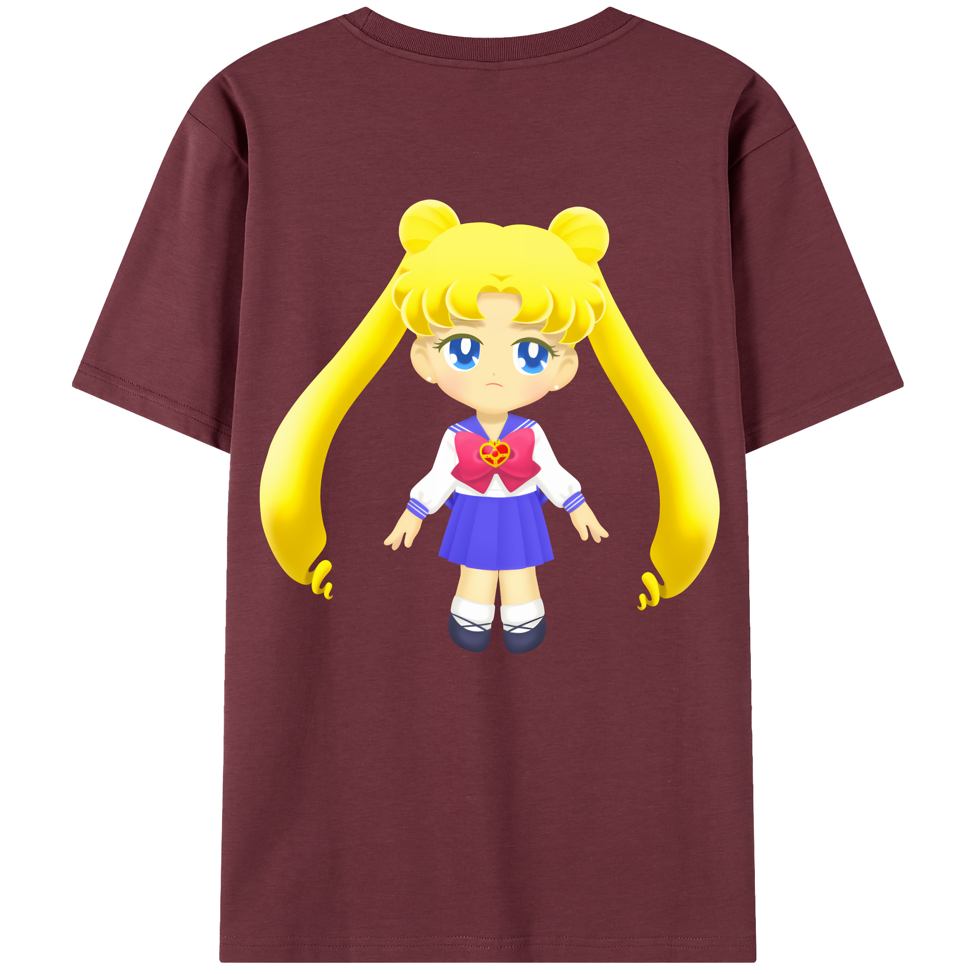（画像用） 美少女戦士セーラームーン 愛野 美奈子 あいの みなこ Sailor Moon Aino Minako 綿100％半袖Tシャツ（背面プリント）